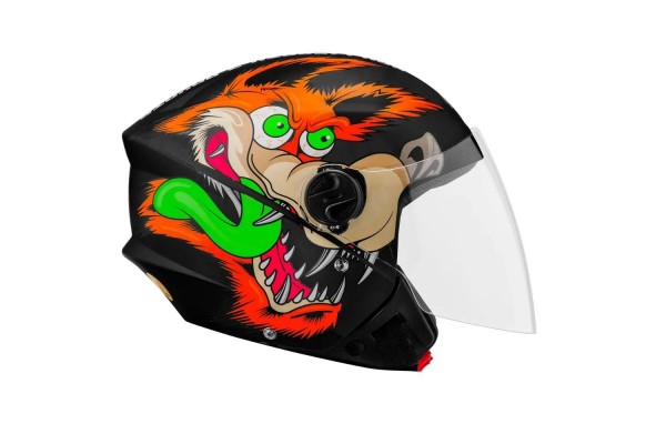 CAPACETE ABERTO PRO TORK NEW LIBERTY THREE COYOTE PRETO FOSCO